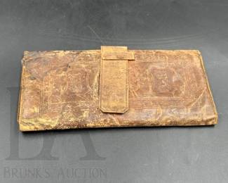 antique leather wallet
