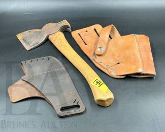 hatchet with leather 