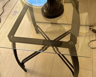 Glass top end tables