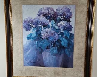 Framed Hydrangeas Print
