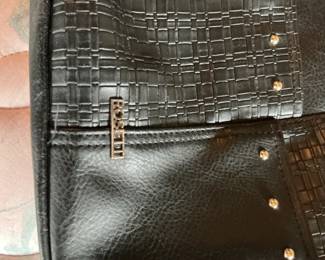 Black Studded Hobo Handbag second image