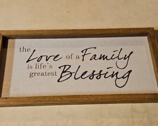 Family Love Blessing Framed Sign