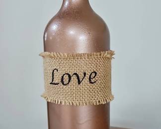 Copper Love Wine Bottle Decor