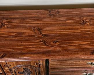 Pine Dresser with Carved Doors second image