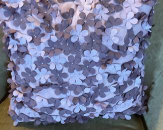 D Floral Accent Pillow