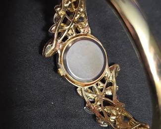 Crystal Leaf Bangle Watch second image