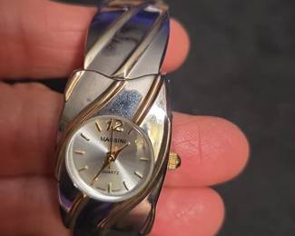 Womens TwoTone Bangle Watch