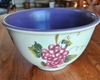 HandPainted Grape Ceramic Bowl set of