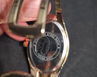 Gold Tone Oval Geneva Watch second image