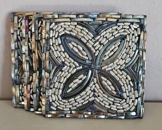 Beaded Mosaic Coasters Set