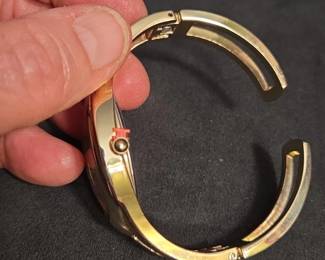 Gold Tone Oval Geneva Watch third image
