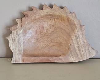 Wooden Hedgehog Trinket Dish