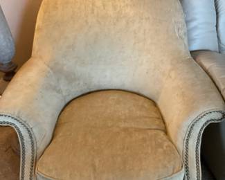Velvet Upholstered Armchair