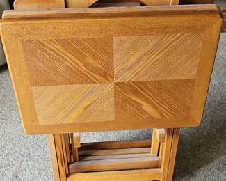 Wooden piece TV Tray Set