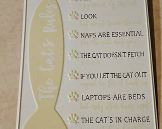 Cat Rules Metal Sign