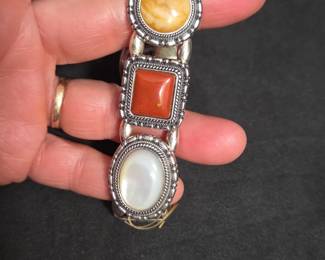 Sterling Silver Gemstone Watch second image