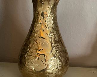 Weeping Gold Textured Vase