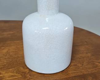 White Crackle Glaze Bottle Vase