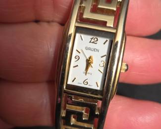 Womens GoldTone Gruen Bangle Watch