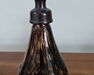 Tortoiseshell glass decanter