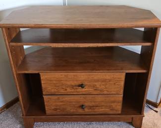 Corner TV Stand with Drawers