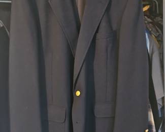 Navy Gold Button Blazer