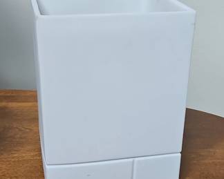 White Ceramic Cube Planter