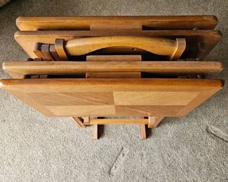 Wooden piece TV Tray Set second image
