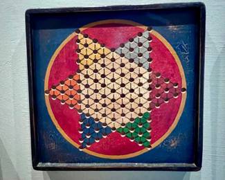 American Folk Art Chinese Checkers Game By John Hulbert ~ $175