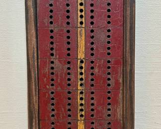 Vintage Folk Art Cribbage Game Board~ $95