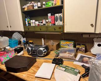 LOTS OF ART SUPPLIES. CANVAS, PAPER, PAINT AND MORE