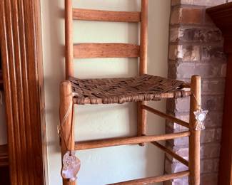 vintage cane bottom chair