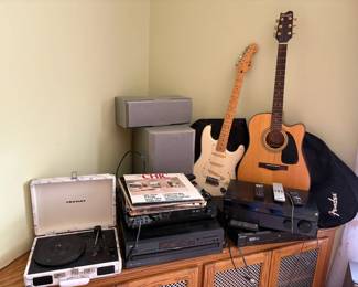 guitars, electronics