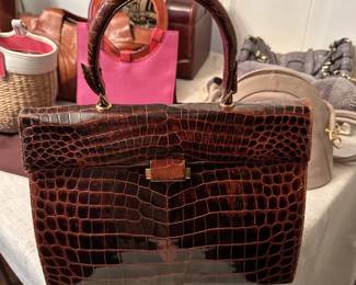 Italian made alligator hand bag