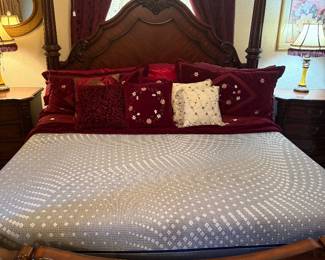 Adjustable King Sealy Hybrid Posturepedic  Mattress, 4 Poster Bed Sold Separately  