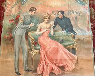 1905 "North and South" Campbell, Metzger & Jacobson Canvas Lithograph 