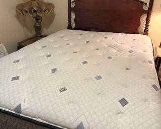 Sealy Queen Plush Bed, Antique Headboard Sold Separately  