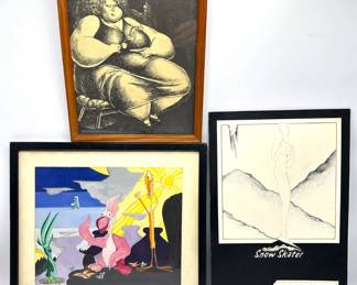 Kathleen McSherry Pen & Ink Drawing, Ink Drawing Of Woman & Original Painting Lot #: 139