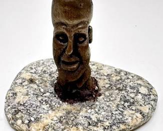 Kenny Goodman Miniature Sculpture "Bruno Flick" On Rock Base Lot #: 22