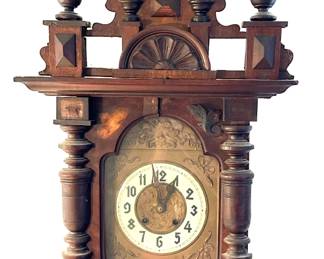 Vintage Gustav Becker Wall Clock With Dom-Gong Chime Lot #: 4