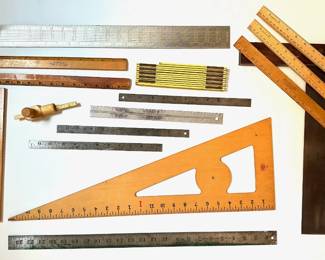 16 Vintage Rulers Inlcuding From New York Board Of Education Lot #: 126
