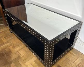 Mirrored & Studded Coffee Table Lot #: 121