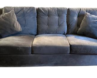 Gray Velvet Queen Sofa Bed With DreamQuest Memory Foam Mattress Lot #: 12