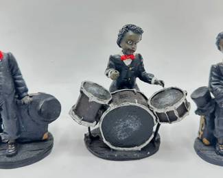 Set 3 Vintage Enesco "All That Jazz" Musician Figurines Lot #: 154