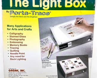 New In Box The Light Box By Porta-Trace Lot #: 186