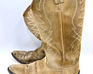 Vintage Leather Cowboy Boots, Made In India, Mens Size 10 Lot #: 63