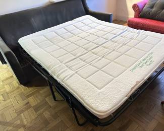 Gray Velvet Queen Sofa Bed With DreamQuest Memory Foam Mattress Lot #: 12