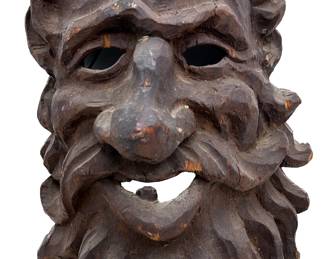Vintage Hand Carved Tree Face Wall Sculpture Lot #: 29