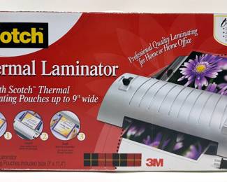 New In Box Scotch Thermal Laminator Lot #: 187
