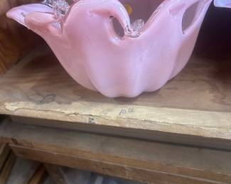 Labeled Murano glass bowl 